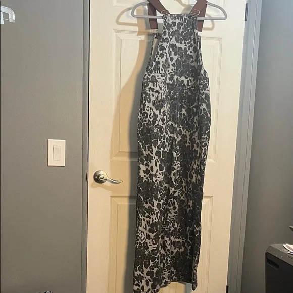 Cider Black and White Animal Print Jumpsuit - Picture 6 of 6